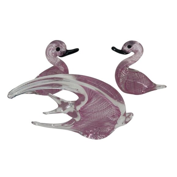 Other - Murano Glass 3 figurines Fish 2 Swans